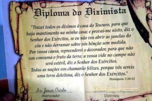 É gospel, mas é absurdo [8]: Diploma de dizimista assinado por Jesus Cristo