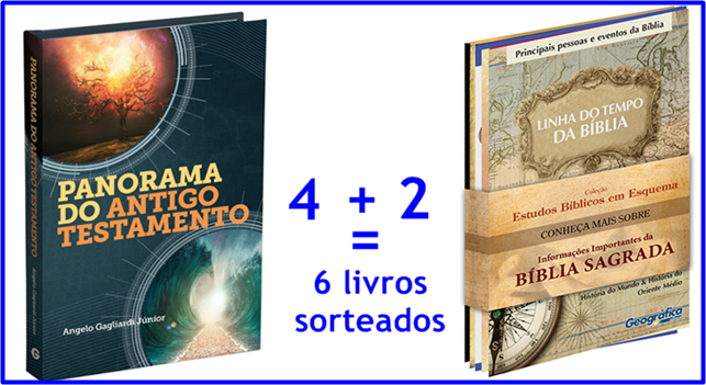 Sorteio de 6 livros para quem ama estudar a Bíblia